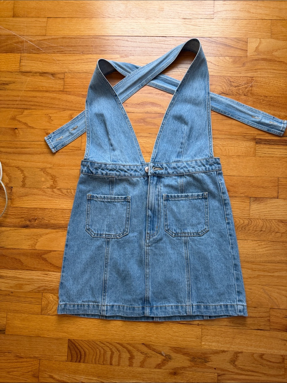Denim Skirt overall/ suspender straps festival boho chic Y2K streetwear